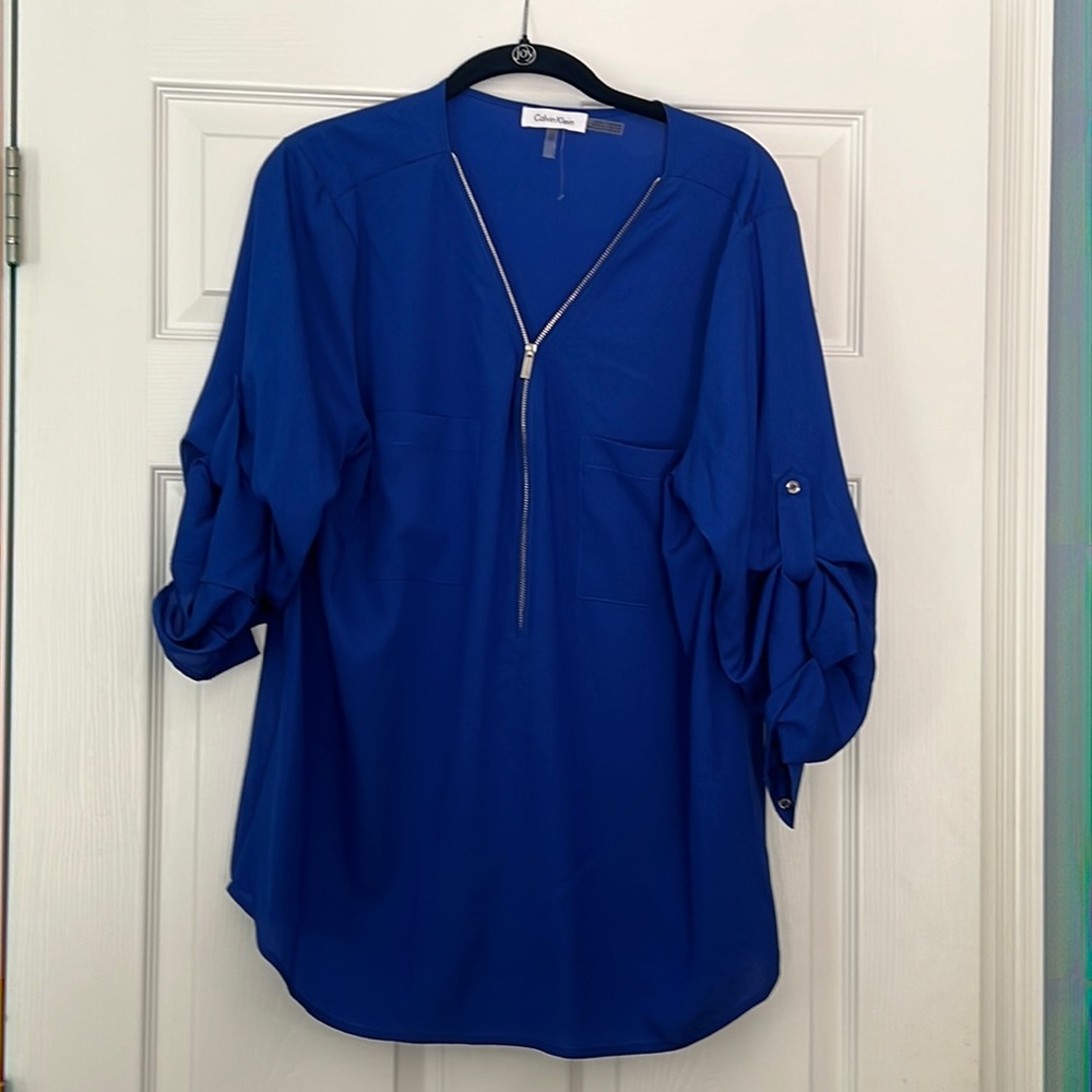 Calvin Klein Ladies XL Royal Blue Top